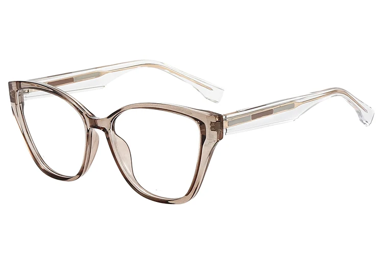 Linear Grid Pattern Colored Core Wire Temple Glasses